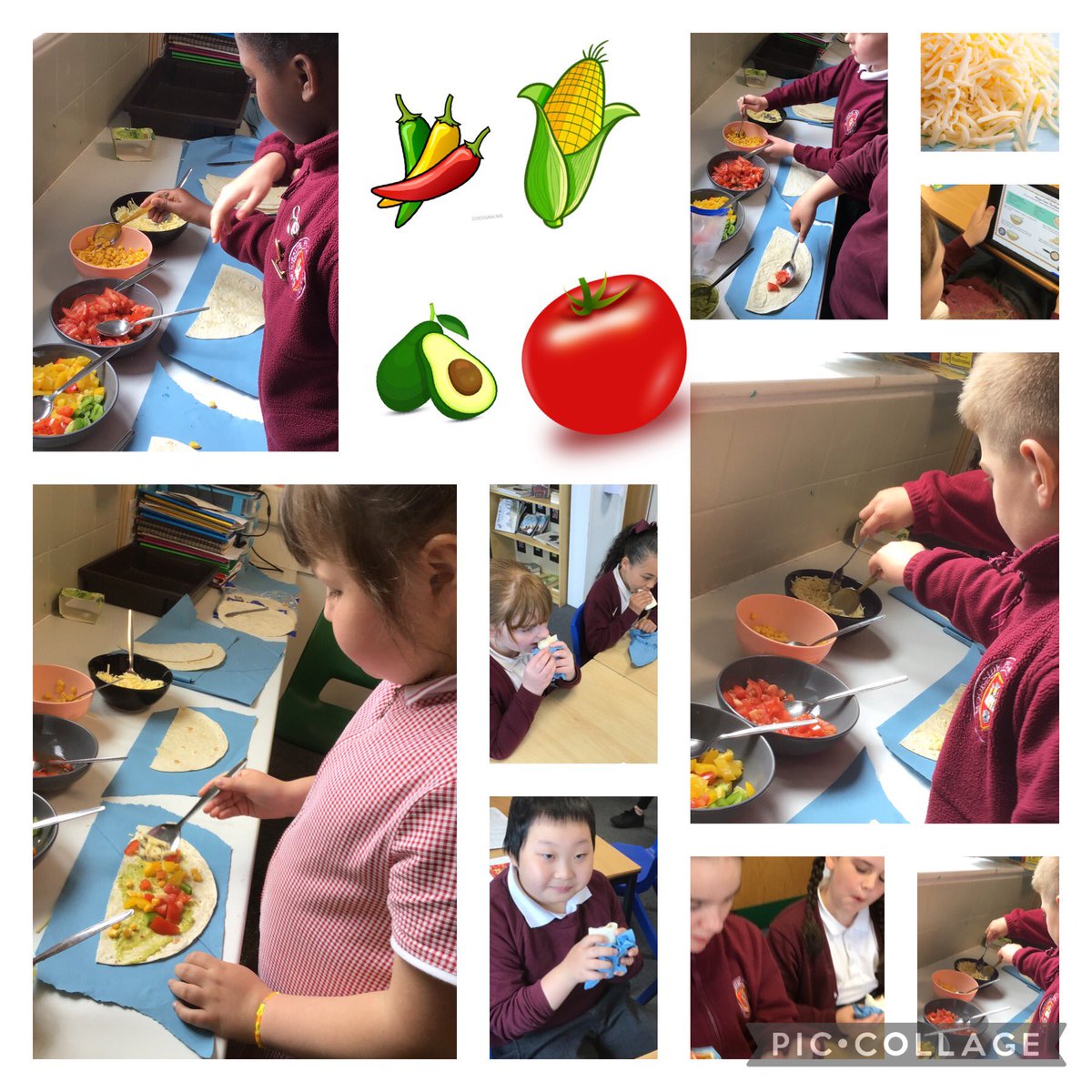 Year 4 finished up this term’s Maya topic by making some vegetable tortillas using ingredients the Maya civilisation would have farmed and eaten. What a delicious way to end the term! 🍅🥑🫑🌶️#MoorsidePA #MoorsidePAHistory