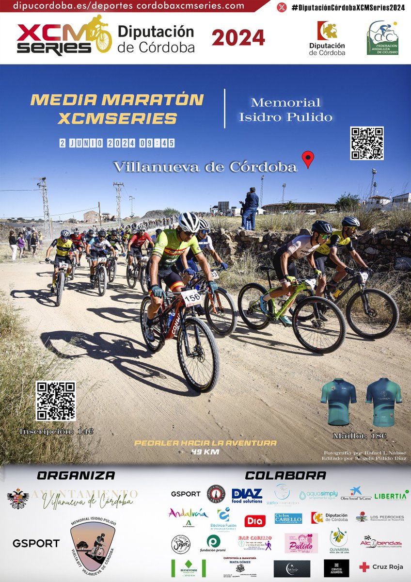 📰🚵‍♀️🚵‍♂️El ‘Memorial Isidro Pulido’ del 2 de junio en #VillanuevaCórdoba llevará al parón estival a las #DiputaciónCórdobaXCMSeries2024 ▶️andaluciaciclismo.com/index.php/es/s…