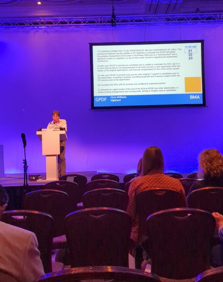 Dr Iain Kennedy (@driainkennedy) on Twitter photo Whilst the college exam had some IT glitches, <a href="/DrChrisWilliams/">Chris Williams (now on Bluesky)</a> <a href="/HighlandLMC/">Highland LMC</a> cautions against abandoning the SCA aspect of the GP registrar exam <a href="/rcgp/">Royal College of General Practitioners</a> <a href="/RCGPScotland/">RCGP Scotland</a>
#ConfLMC24 Whilst the college exam had some IT glitches, <a href="/DrChrisWilliams/">Chris Williams (now on Bluesky)</a> <a href="/HighlandLMC/">Highland LMC</a> cautions against abandoning the SCA aspect of the GP registrar exam <a href="/rcgp/">Royal College of General Practitioners</a> <a href="/RCGPScotland/">RCGP Scotland</a>
#ConfLMC24