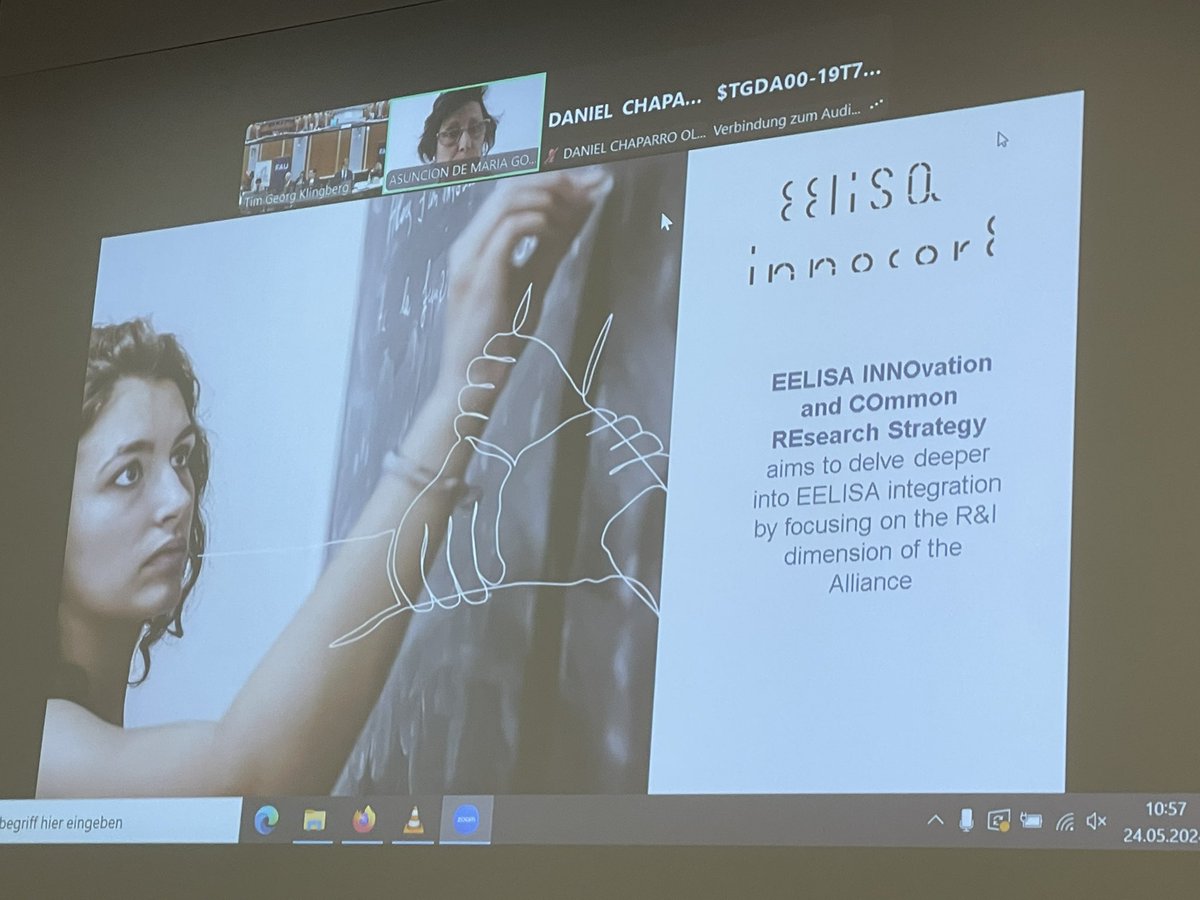 eelisa_eu's tweet photo. @La_UPM @ZHAW @UniFAU @upb1818 @unibme_official @itu1773en @itu1773 @SantAnnaPisa @scuolanormale @psl_univ Input by @asungomezperez, Vicerrector for Research, Innovation, and Doctoral Studies at @La_UPM and #EELISAInnoCORE Coordinator, joining us remotely. InnoCORE will end in a week and for this reason an important topic in the meetings has been to present & analyze project outcomes. https://t.co/wPojKprS9K