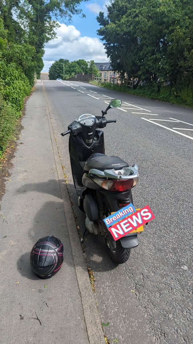 RP13 - Viaduct Road, Ware. This moped was displaying a front L plate but not on the rear. A chat to the rider revealed they hadn't undertaken a CBT test! As they were riding otherwise than in accordance with a licence the rider was reported and vehicle seized. 410294 412989