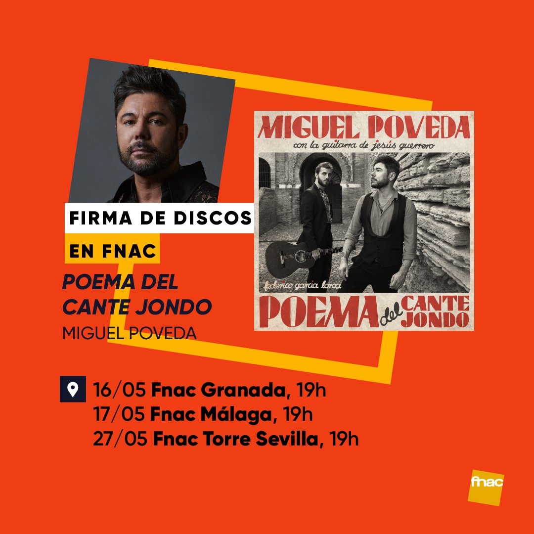 ¡¡El lunes @MiguelPoveda en Fnac Sevilla!!