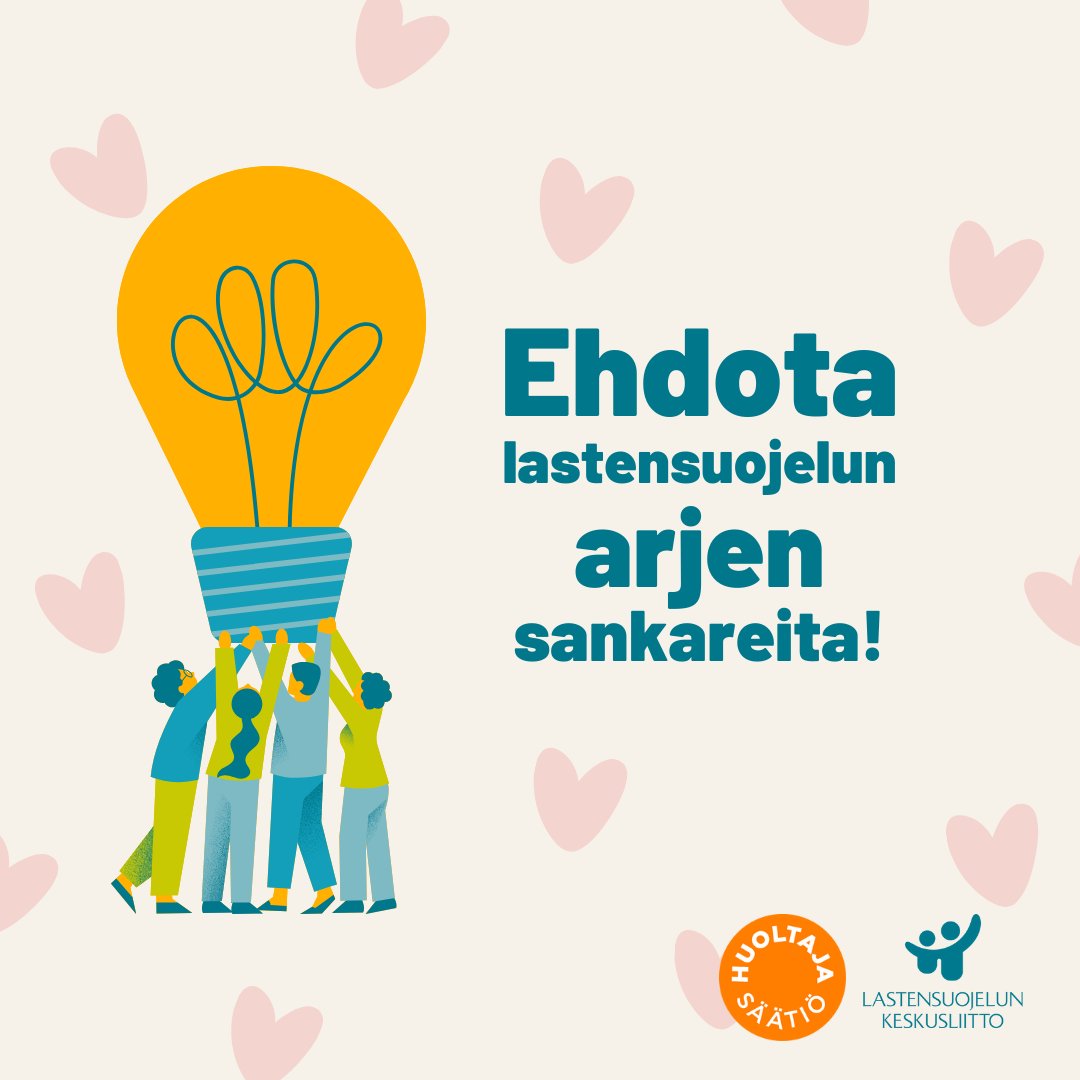 Etsimme nyt @huoltajasaatio:n kanssa lastensuojelun arjen sankareita 2024! 🏆 Ilmianna sellainen tiimi, joka on onnistunut lastensuojelun keskeisimmässä tehtävässä: lasten suojelussa. Palkitsemme voittajatiimin 1000 eurolla. Ehdotukset 14.6. mennessä: lskl.fi/uutiset/ehdota…