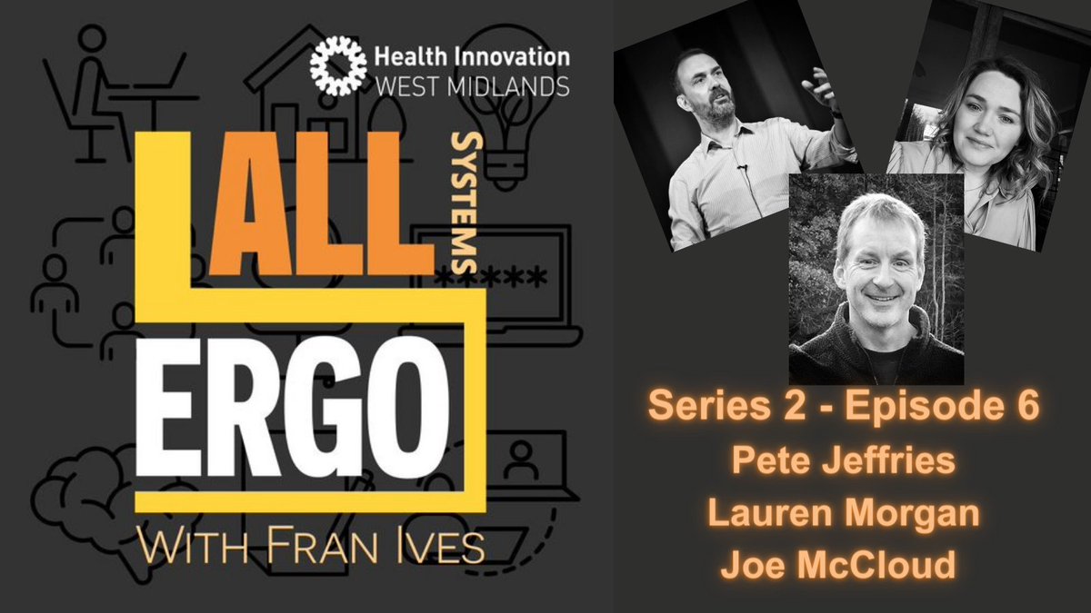 Fran Ives (@ergofran) on Twitter photo All Systems Ergo - New Episode!
This week, I am joined by <a href="/PeteWMAHSN/">Pete Jeffries</a>, <a href="/mccloud_joe/">Joe Mccloud</a> & @DrLaurenMorgan talking about the long journey creating an embedded Human Factors post.
<a href="/HealthInnovWM/">Health Innovation West Midlands</a>
#Humanfactors #Ergonomics
spotifyanchor-web.app.link/e/X9jAUjR5QJb All Systems Ergo - New Episode!
This week, I am joined by <a href="/PeteWMAHSN/">Pete Jeffries</a>, <a href="/mccloud_joe/">Joe Mccloud</a> & @DrLaurenMorgan talking about the long journey creating an embedded Human Factors post.
<a href="/HealthInnovWM/">Health Innovation West Midlands</a>
#Humanfactors #Ergonomics
spotifyanchor-web.app.link/e/X9jAUjR5QJb