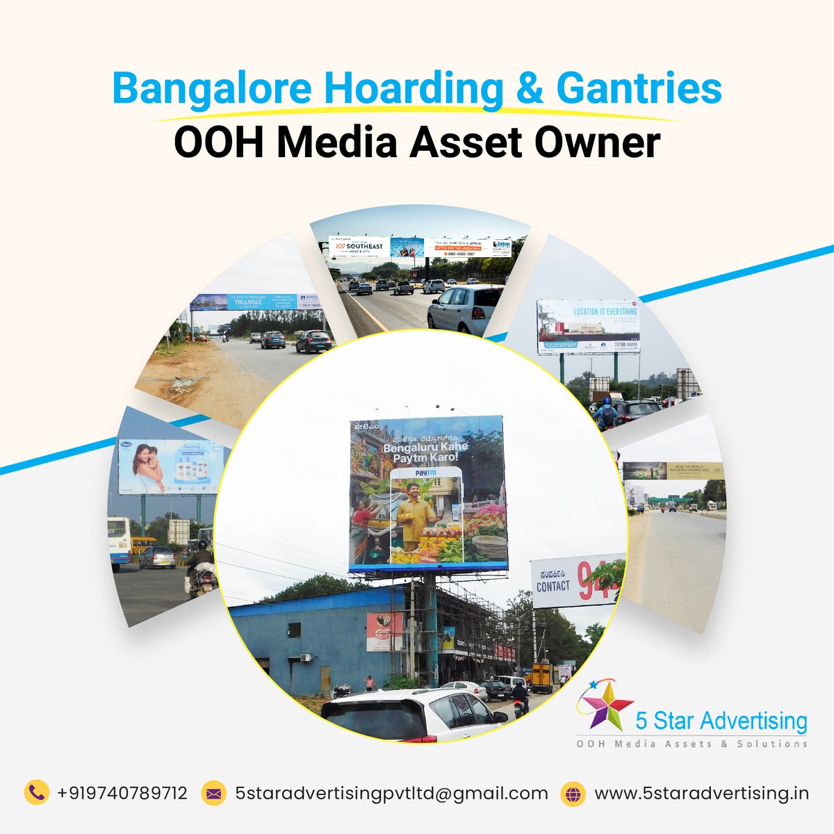 5_advertising's tweet image. Looking for prime advertising spots in Bangalore? Choose our hoarding and gantries for maximum visibility and impact.

Boost your brand with our premium OOH media assets today

Reach Us: 5staradvertising.in

#outdooradvertisement #advertising #hoarding #gantries #mediaowner