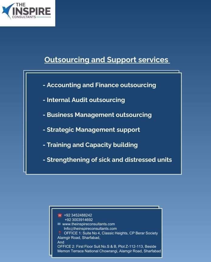 The Inspire Consultants are engaged in providing Outsourcing and Support services.

#OutsourceSupportPros  #OutsourcingSimplified #SupportingYourJourney #OutsourceToScale #ExceptionalSupport #SupportingYourGrowth #OutsourceSmartly