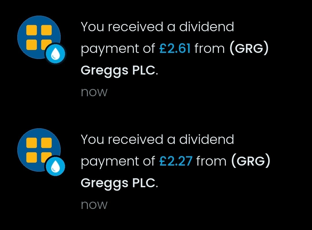 Double payment coming in from $GRG.L this morning and reinvested back in 

#divtwit #divx