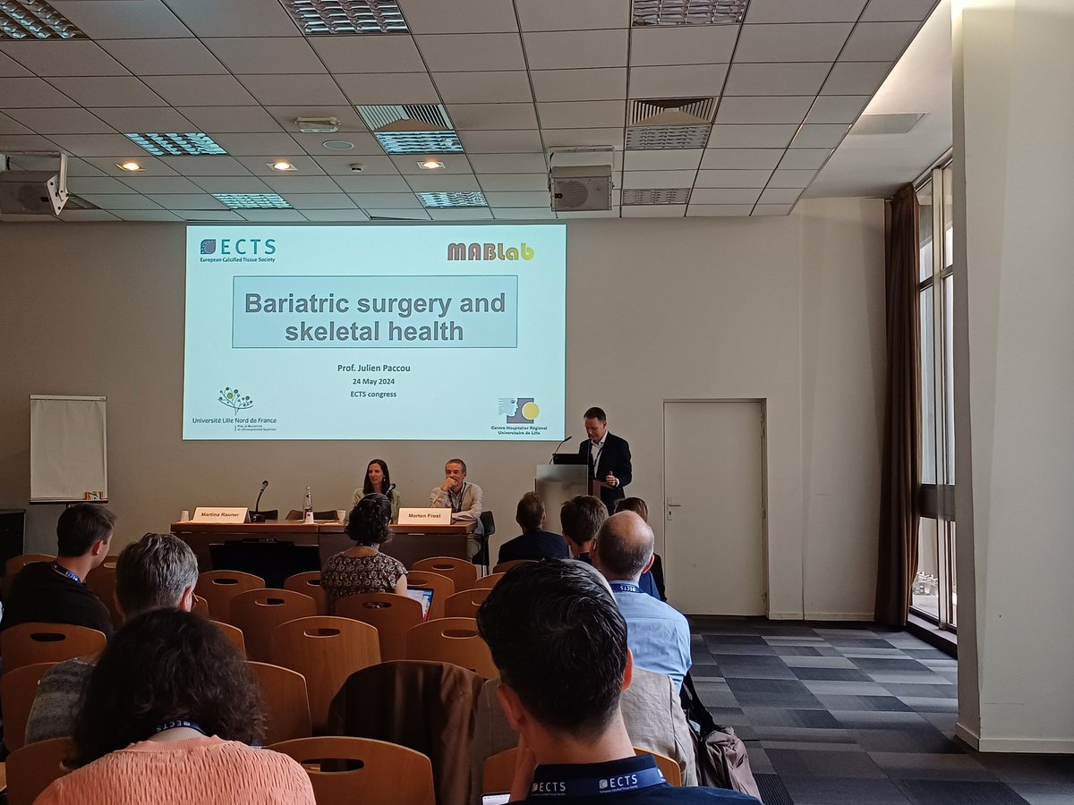 Kicking off #ECTS2024 with an Open Forum on diabetes and bone. @AcademyEcts members Michaela Tencerová, Morten Frost Nielsen and Julien Paccou delivering terrific talks! Thought-provoking questions from the audience. Mind the fat! @BMA_Society @ECTS_soc @ECTS_science