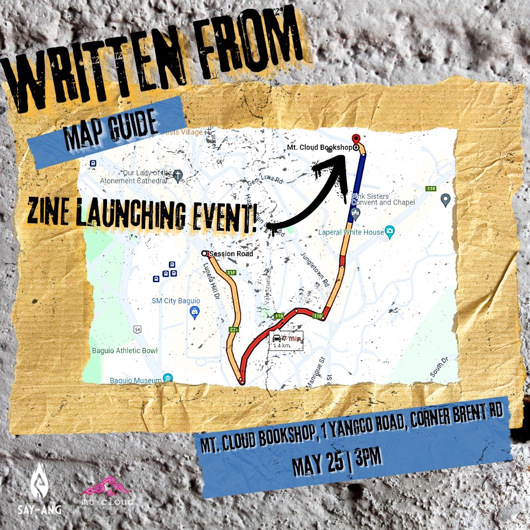 SayAngUC's tweet photo. SABIK NA KAMING MAKASAMA, MAKAKWENTOHAN KAYO SA ISANG HAPON TUNGKOL SA KUNG ANO NGA BA ANG SAYSAY NG BUHAY! 

Bukas ay magkitakita tayo sa kaunaunahang zine launching ng Written From: Surat a Naggapo, alas tres ng hapon (3PM), ang ating benyu ay sa Mt Cloud Bookshop. https://t.co/vrwFdAKGoV