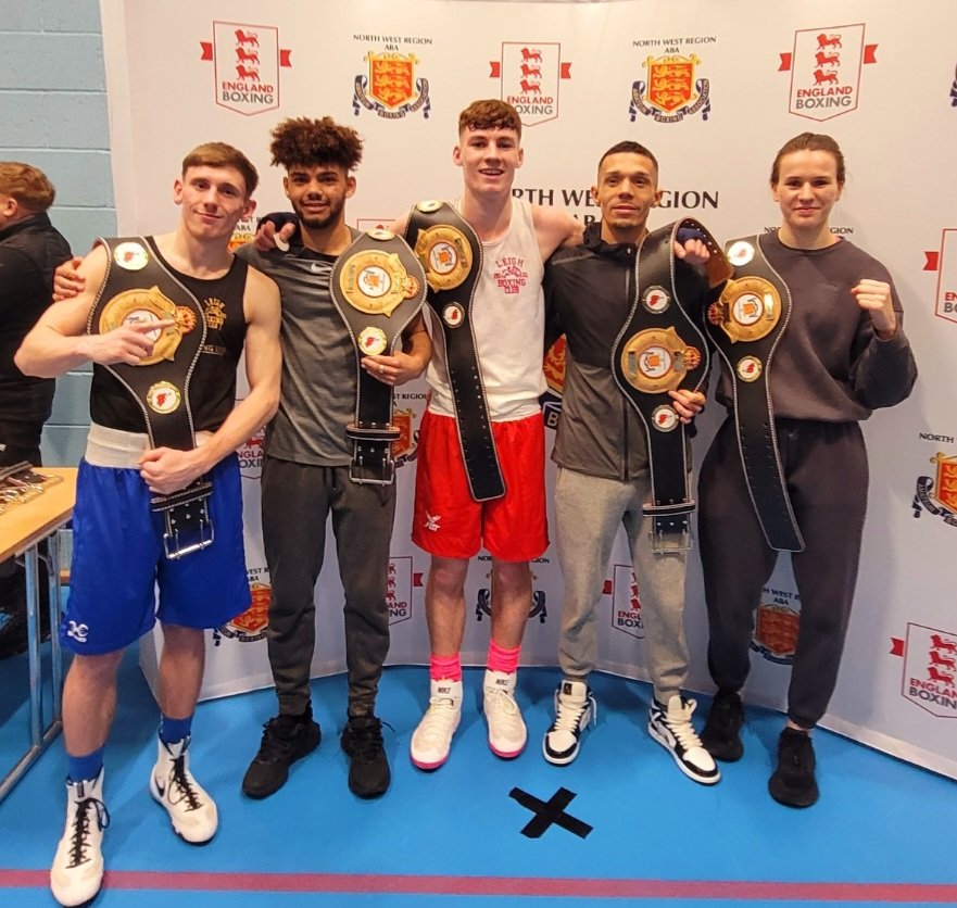 North West Region Elite Senior Champions 2023/24 Will Hewitt, Ethyn Weaver, John Dugdale, Cain Morris, Ella Thompstone