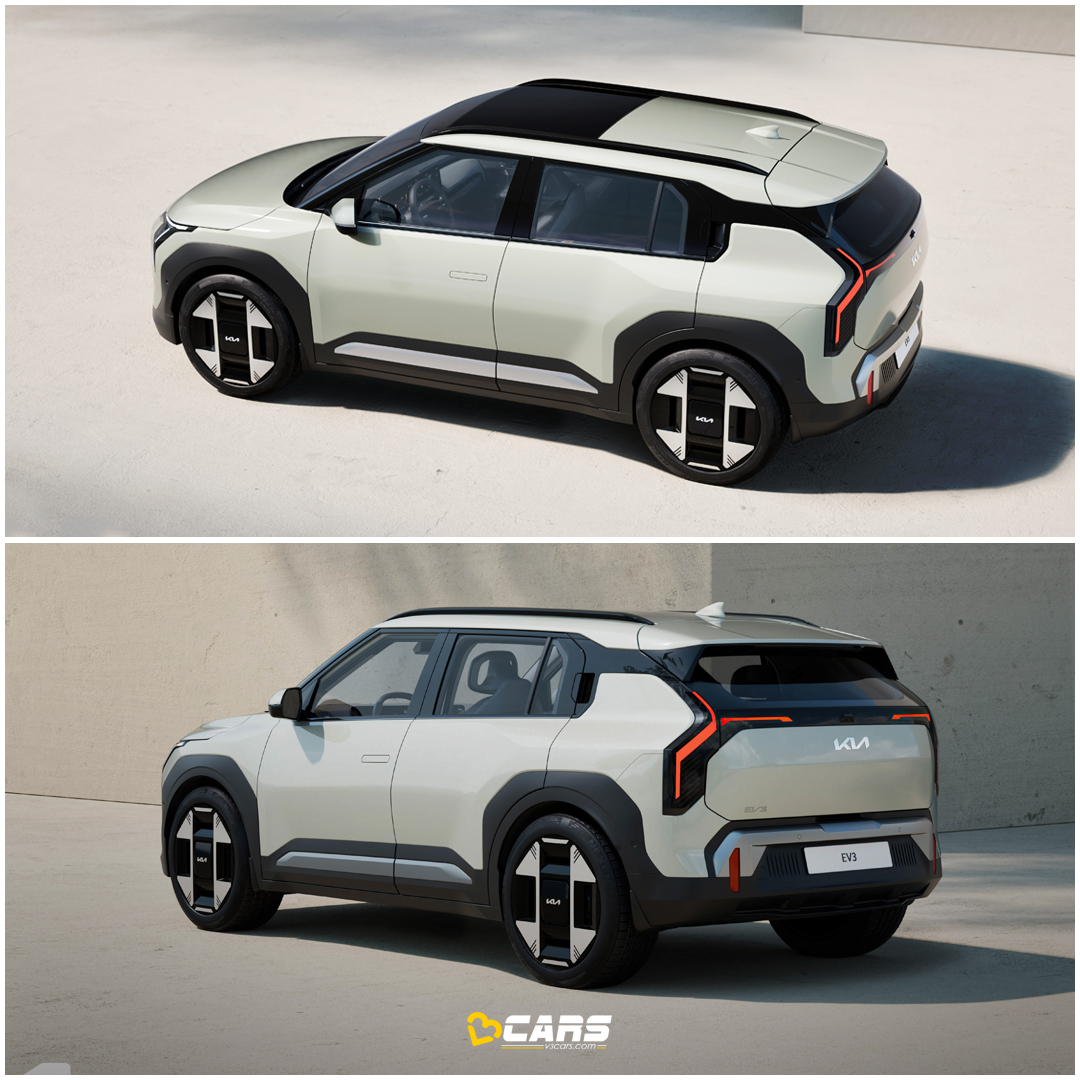 Kia have entered the compact EV SUV segment with the EV3!

- 600 km range as per WLTP
- Two battery pack options: 58.3 kWh and 81.4 kWh
- 204 PS and 283 Nm
- 0-100 km/h in 7.5 seconds
- 4.3 meters long
- Front-wheel drive
.
#V3Cars #Kia #EV3 #Electric #SUV