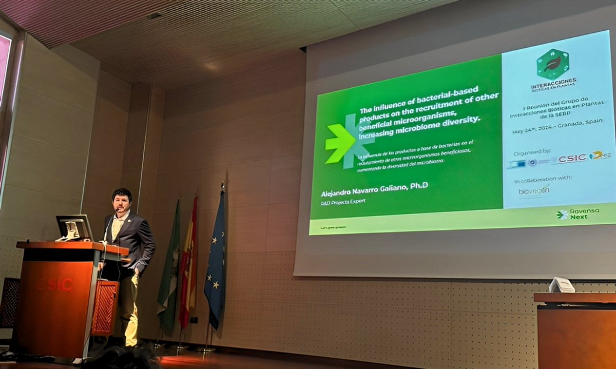 RovensaNext's tweet photo. π±Thrilled to join @BIOVEGEN's session at the 1st Biotic Interactions in Plants Meeting!
Alejandro Navarro showcased #Wiibioβs tech, boosting plant growth and #soil #microbiomes with π΅ππππππ’π π π’ππ‘ππππ F1, and unlocking nutrients like Phosphorus.
#IBP24π https://t.co/4o5j9qCoZp