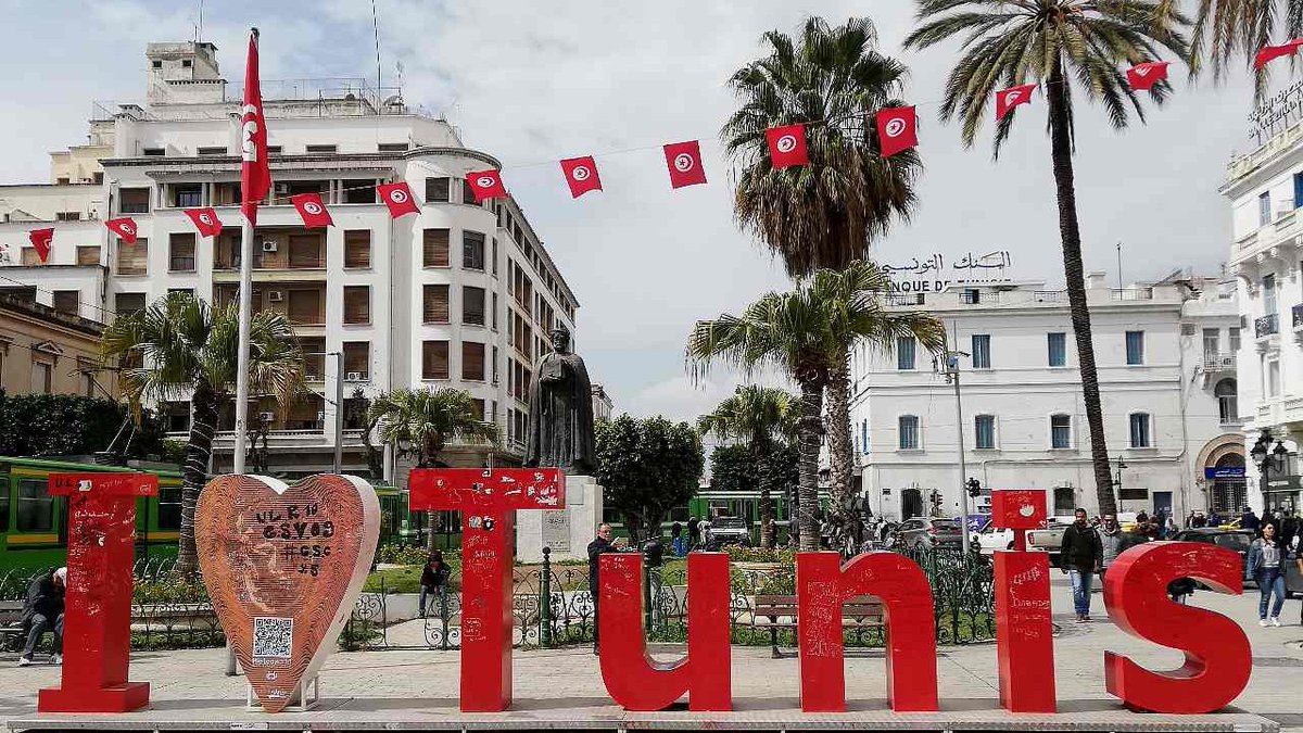 Tunis, Tunisia. Here is a busy, locals filled old Medina/souk area selling artisan work that excels, with safe and commercial small streets and historical and religious buildings galore. Get to the great Bardo Museum, with priceless, ancient mosaics works. traveltheworldclub.com/travel/tunisia…