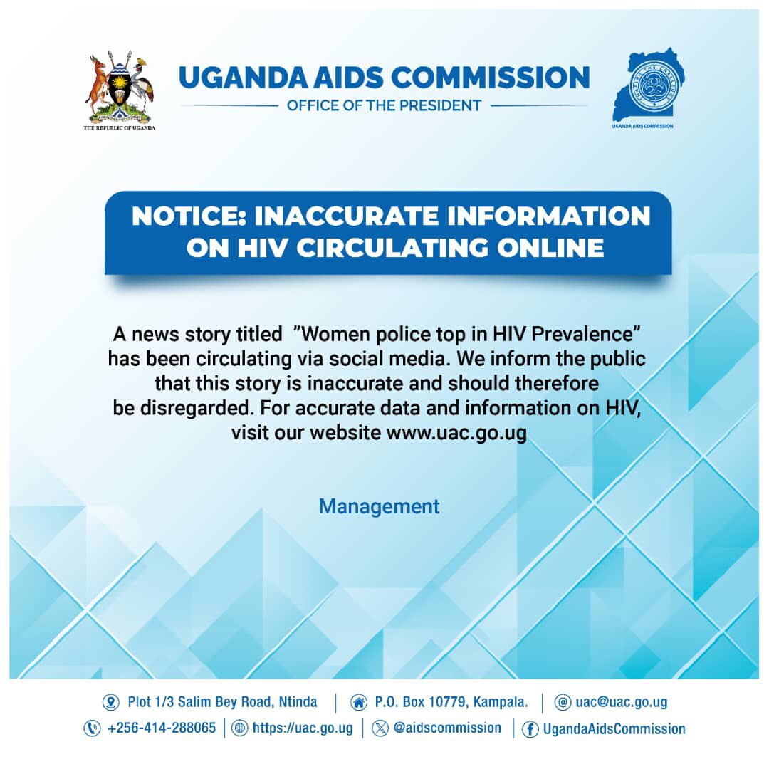 📢NOTICE📢 

#EndAIDS2030Ug