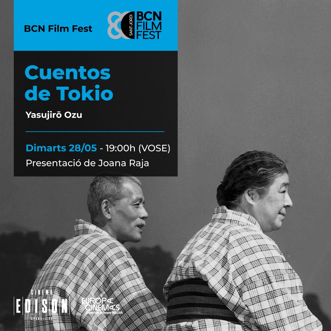 edisoncinema's tweet photo. 🗼 Primera pel·lícula del #CicleOzu al #CinemaEdison!
🎬🎎 Cuentos de Tokio #EdisonAcull
🗓 Dimarts 28/05 a les 19:00h (VOSE).
🗣 Amb presentació de Joana Raja.
🎟 Més entrades i informació a: https://t.co/CM7K4z1lzl!
#CinemaEdison #YasujiroOzu #Granollers https://t.co/DEnMJVIZ8k