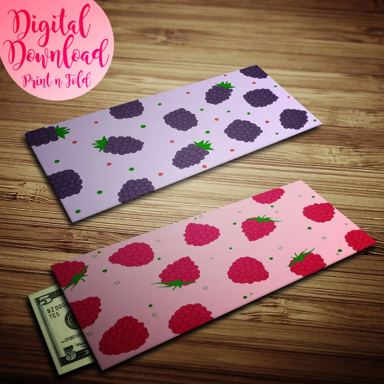 A berry good gift giving envelopes (I'm sorry I couldnt resist)

etsy.me/3tWf5dP 

#giftenvelopes #printyourself #DIY #fruit #cashenelopes #voucehrenvelopes #teachergift #discount #smallartist #raspberry #blackberry