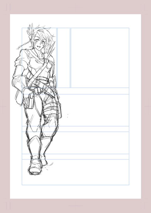 すぐ脱がすからいいものの、そうでなきゃとても描いていられないベルトとポーチの数。ロブ・ライフェルド族かキミは。 