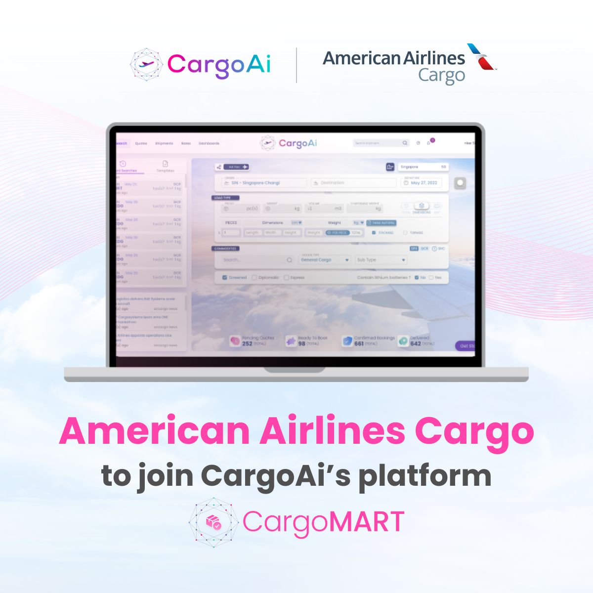 cargoai's tweet photo. @cargoai  is excited to announce our strategic partnership with American Airlines Cargo! https://t.co/VOBmZ2LNUZ