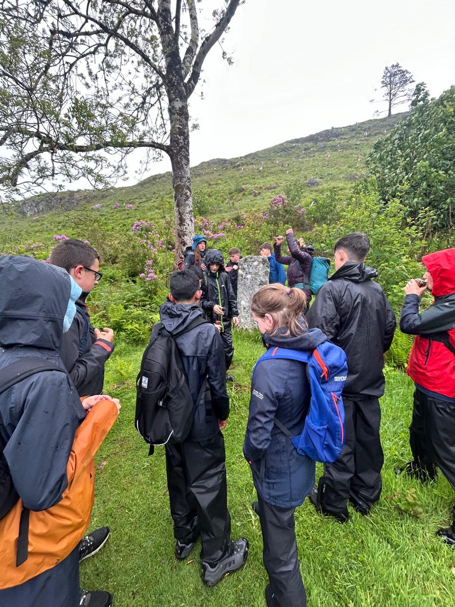 HSofG's tweet photo. Yesterday’s walkers made it to the stone of power (the wind made an ascent of Dun Cann infeasible). I wonder if it will give us the power to control the weather today? #prayforsunshine #Raasay https://t.co/lzG1MQCbSJ