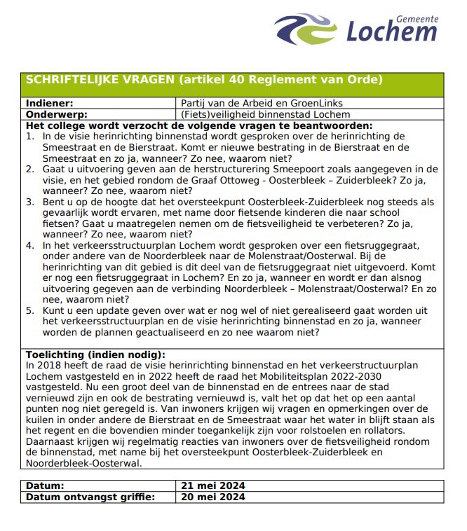 Hoe (fiets)veilig is de binnenstad van #Lochem?