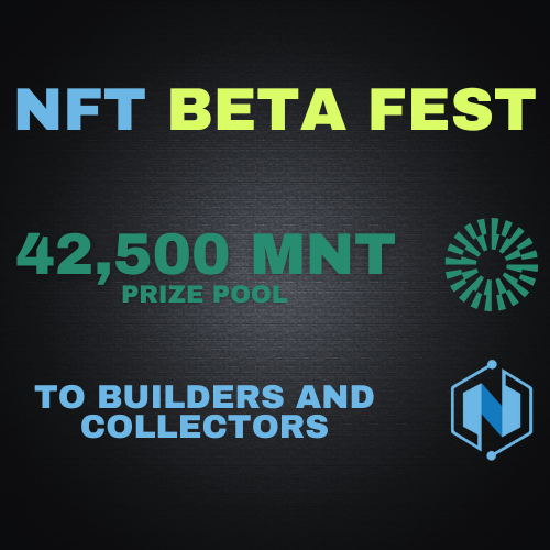 NFTs2Me's tweet photo. 🚀 Our mission at @0xMantle continues, and we're still looking for more NFT enthusiasts during NFT Beta Fest.

Calling all #NFT builders and collectors: Jump in and join us until June 29! 🎉

🎁 Prize pool of 42,500 MNT! 

🧿 More info at: 
https://t.co/HaGT5ovwEt

#CryptoArt