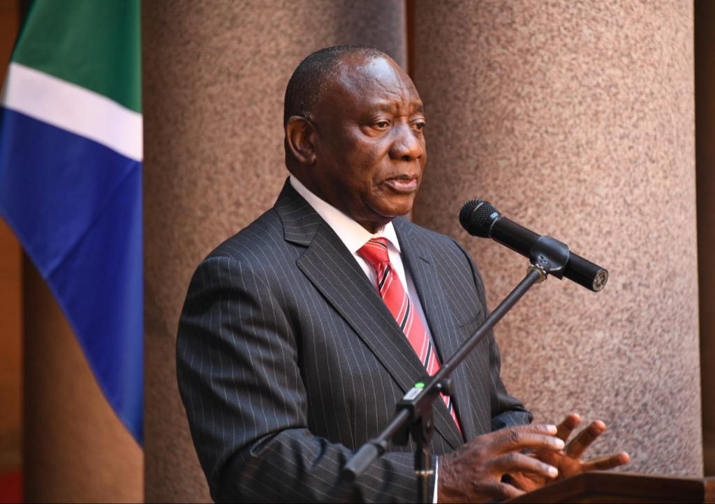 President @CyrilRamaphosa delivers the keynote address ahead of the signing into law the National Council on Gender-Based Violence & Femicide Bill, and the National Prosecuting Authority Amendment Bill at the Union Buildings in Pretoria. The Gender-Based Violence and Femicide