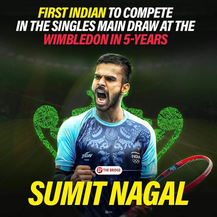 Pk3Premnath's tweet photo. Congratulations #SumitNagal CONFIRMS #wimbleden DEBUT ๐ฅ
@nagalsumit will become the first Indian in 5 years to compete in the singles main draw at Wimbledon ๐๐ผ #tennis https://t.co/nMCyoKXKwC