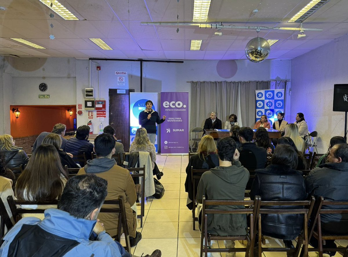 Lanzamiento de <a href="/ecouruguay_/">Espacio ciudadano</a>.
Por un cambio en Montevideo, mejorando la vida para los vecinos.

Exitos. 
<a href="/lista71/">Lista 71 [oficial]</a> @_rodriguezjuan_ @senadora_gloriarodriguez @vale__arlegui @rosanagarciapaz