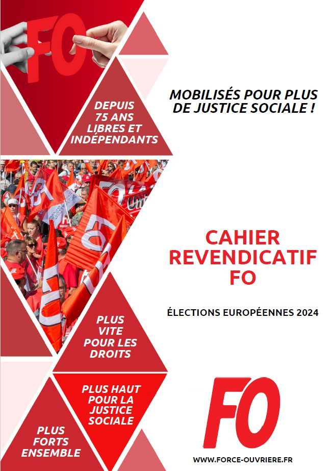 FO a publié son cahier revendicatif en vue des #ElectionsEuropéennes qui auront lieu du 6 au 9 juin. FO continue et continuera de porter ses revendications en toute indépendance. Elle le fait aujourd’hui au niveau national, européen et international >> force-ouvriere.fr/cahier-revendi…