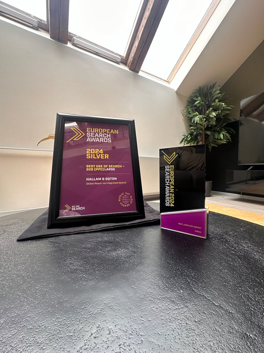 HallamAgency's tweet image. Well, we were hoping for a good night in Prague and we weren’t disappointed…

Last night, we won Best Large SEO Agency at the #EuSearchAwards, including a silver award for Best Use of Search B2B (PPC) 🤩

Thank you to our team, clients and @dontpanicevents for a great evening!