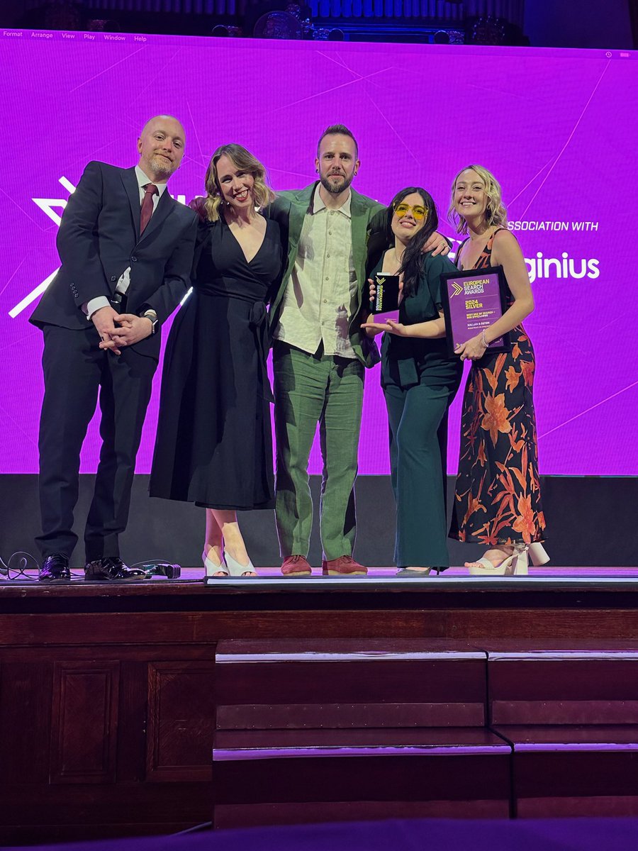 HallamAgency's tweet image. Well, we were hoping for a good night in Prague and we weren’t disappointed…

Last night, we won Best Large SEO Agency at the #EuSearchAwards, including a silver award for Best Use of Search B2B (PPC) 🤩

Thank you to our team, clients and @dontpanicevents for a great evening!
