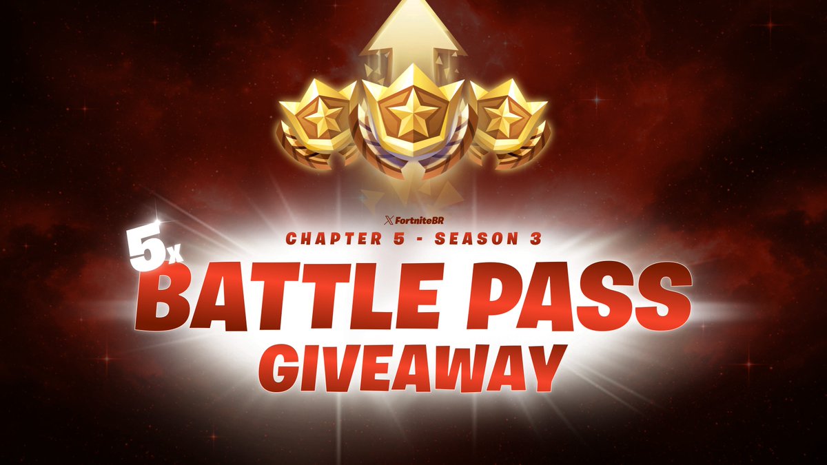 FortniteBR's tweet image. Let's kick off Fortnite Season 3 by giving away the new Battle Pass to five lucky winners! To enter:

- Follow @dailysgiveaways 
- Retweet

Winners will be randomly selected in ~24 hours. Good luck!