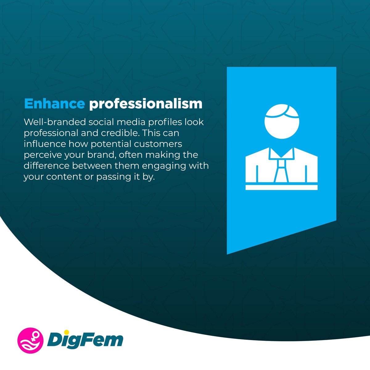 Digfemtanzania's tweet photo. Branding your social media platforms not only strengthens your marketing efforts but also enhances your brand's overall perception in the digital space, fostering growth and sustainability in the competitive market landscape. https://t.co/HcVd9UKU5N