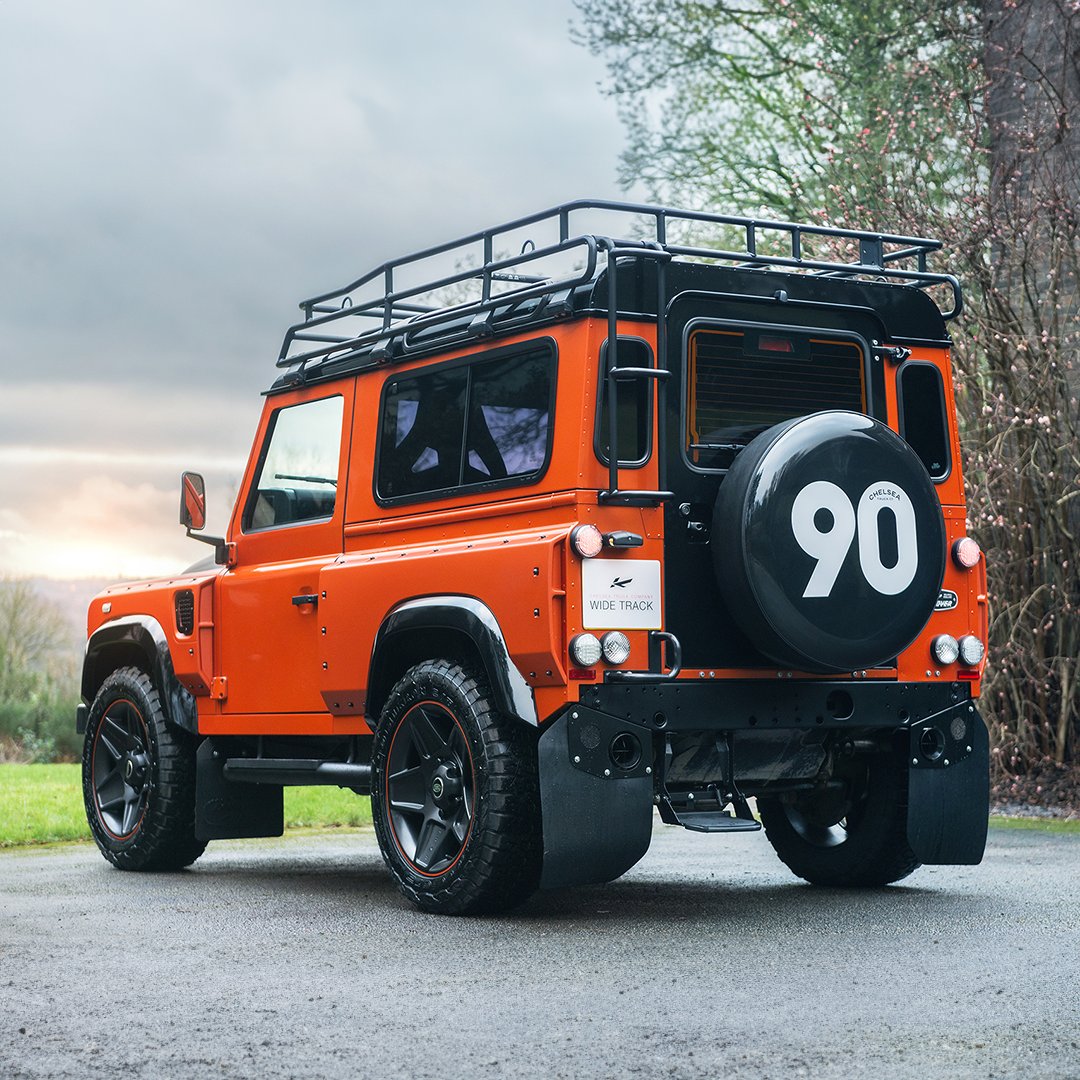 Blaze new trails in the iconic Orange Land Rover Defender 90 - Heritage Remastered Adventure. A legend reborn, ready for your next journey! #ChelseaTruckCo #LandRover #Defender #Defender90 #Defender110 #CustomCars #4x4 #SUV #London #automotive #cars #auto #car #carlifestyle