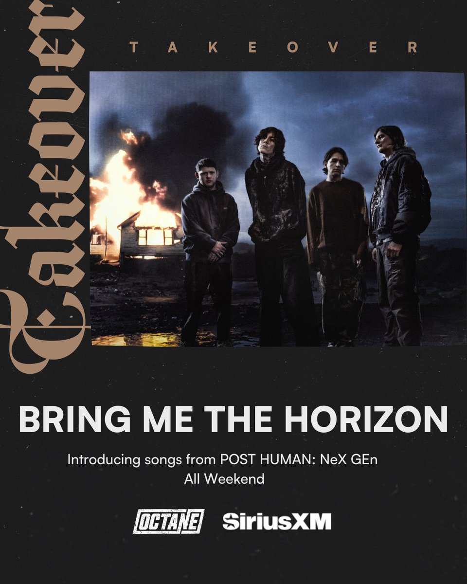 Surprise! @bmthofficial take over Octane every hour all weekend introducing songs from POST HUMAN: NeX GEn only on @SIRIUSXM! Listen now: sxm.app.link/BMTHTakeover