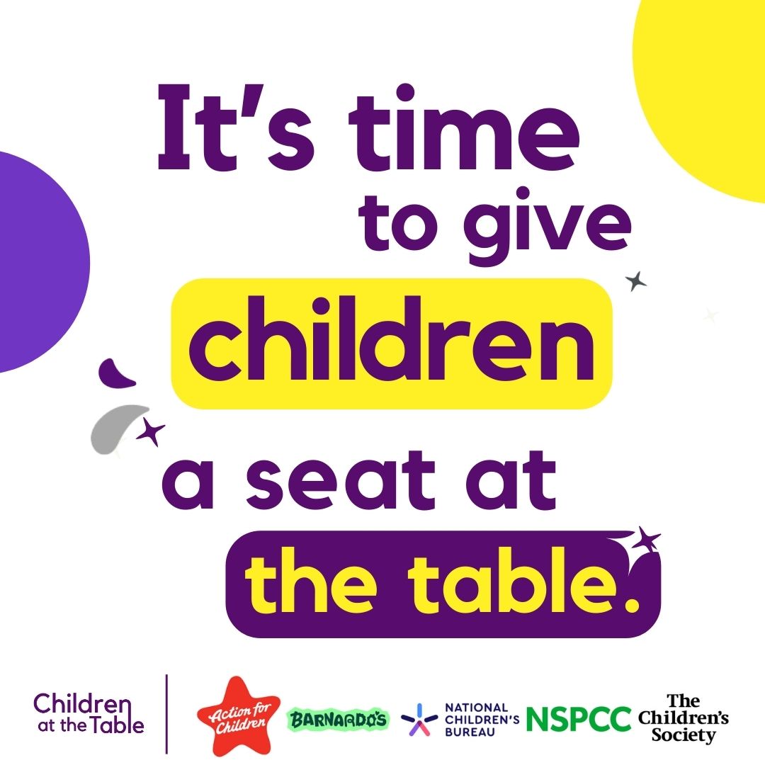 Ahead of the #GeneralElection, it is crucial that the needs of babies, children and young people are prioritised. We want to work with all UK parties to put #ChildrenAtTheTable. Read the joint statement from the Children's Charities Coalition CEOs: childrenatthetable.org.uk/generalelectio…