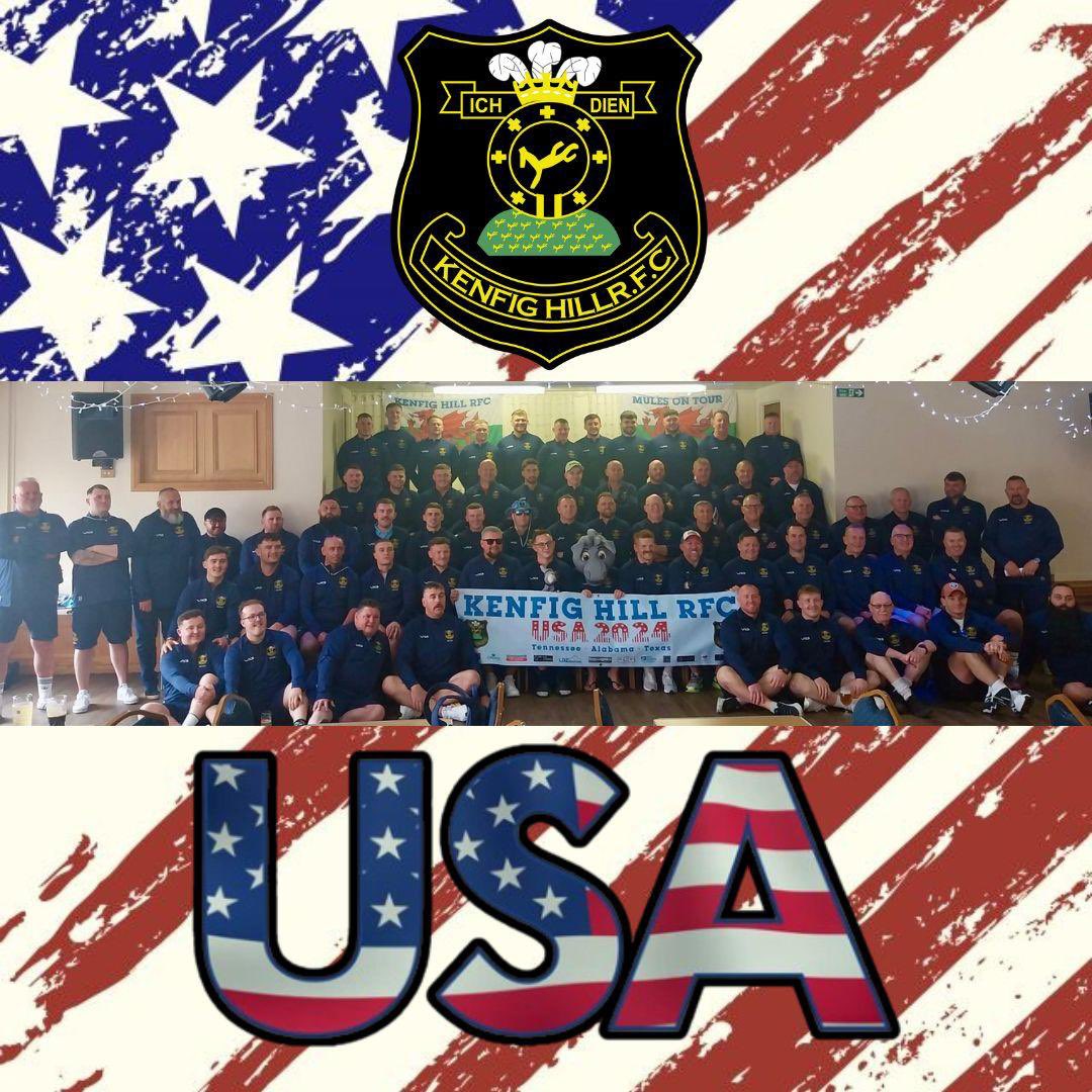 The final contingent of the Texas trip set off from The Mules this morning. They’ll be joining up with the two advanced parties in Nashville later today making well over 80 travellers in total. #Yippeekiyaymulers 👍🏉🤠🇺🇸