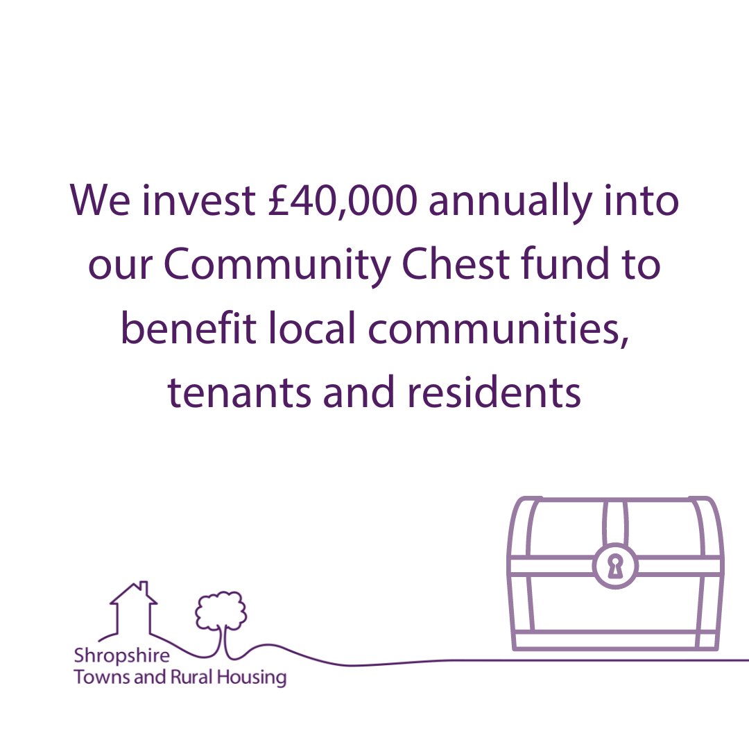 Did you know that we invest £40,000 annually into our Community Chest fund to benefit local communities, tenants and residents?

If you live within the Shropshire Council boundaries and have a project in mind, apply for a grant here: starhousing.org.uk/apply-for-it/c…