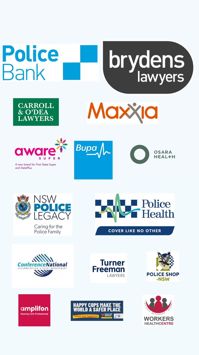 .
A big thank you to our Platinum Sponsors, <a href="/PoliceBankAU/">Police Bank</a> and <a href="/BrydensLawyers/">Brydens Lawyers</a> and all our Conference Sponsors and Partners. 

They provide us with home loans, they draft wills for members for free and they made our Biennial Conference 2024 happen.