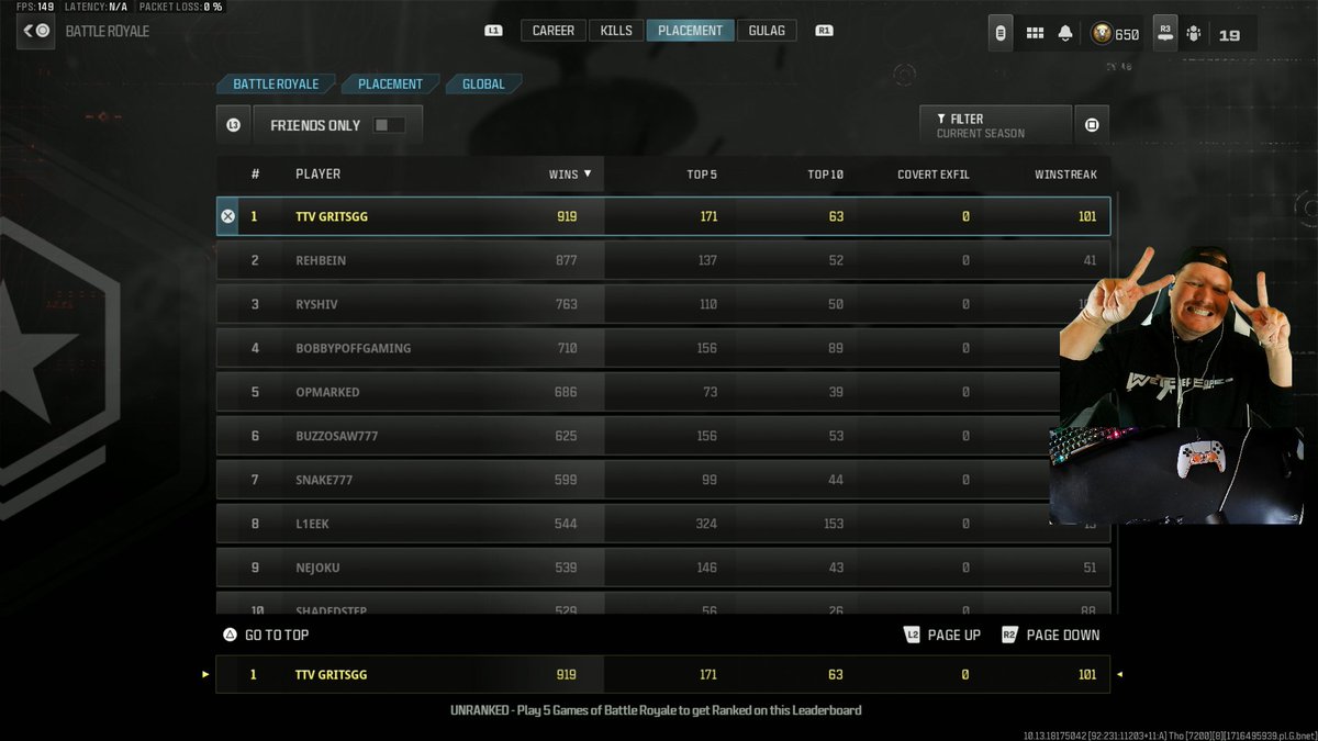 GritsGG's tweet image. Let's F'n Go! World Record Win Streak of 101! We ended it on purpose because we couldn't keep it running due to WSOW. Until next time boys! 🫡 @RyShiv @ShadedStep @OPMarked @PolishMoon