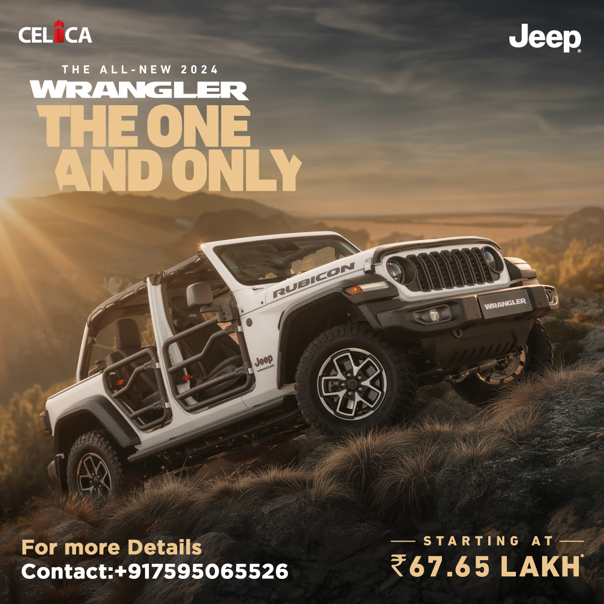 Iconic Design, Unstoppable Performance - The All-New 2024 Wrangler.
For more details, kindly contact us at: +917595065526

#Jeep #JeepIndia #CelicaJeep #JeepKolkata #JeepSiliguri #JeepWrangler