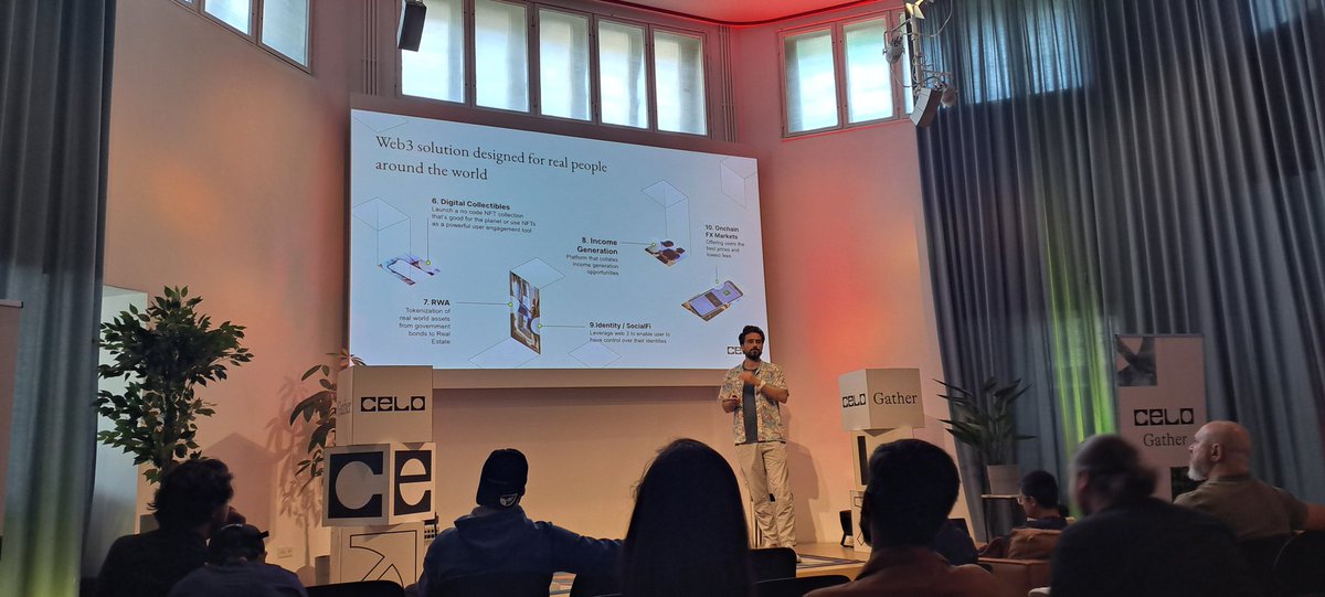 Scott Morris (@thetokenjedi) on Twitter photo Loving the good vibes here at #CeloGather!
Great work <a href="/CeloEurope/">Celo Europe co/acc 🇪🇺 @EthCC Cannes</a> and everyone else who made today possible. Loving the good vibes here at #CeloGather!
Great work <a href="/CeloEurope/">Celo Europe co/acc 🇪🇺 @EthCC Cannes</a> and everyone else who made today possible.