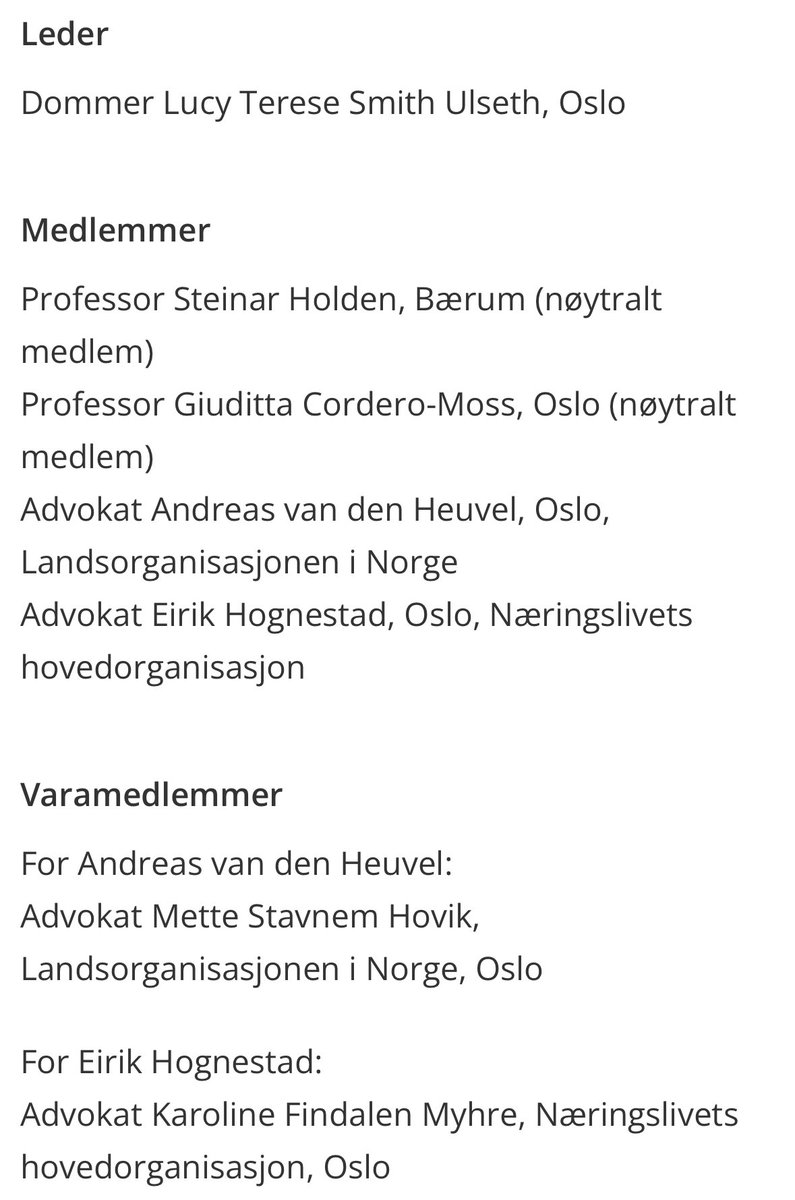 Bra regjeringen fant et medlem fra Bærum så ikke hele utvalget regjeringen satte ned i dag kom fra Oslo