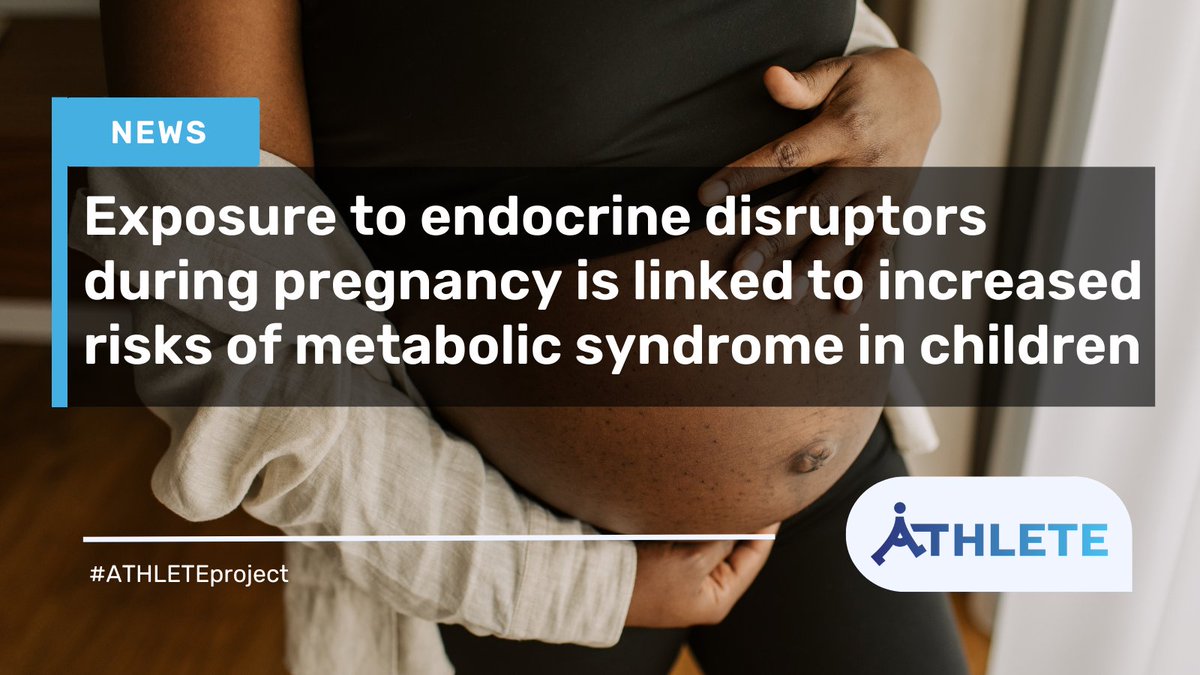 Exposure to #EndocrineDisruptors during pregnancy is linked to higher risks of #MetabolicSyndrome (MetS) in children, a new ATHLETE shows.

MetS can increase the risk of cardiovascular disease and type 2 #diabetes.

➡️athleteproject.eu/news/endocrine…
