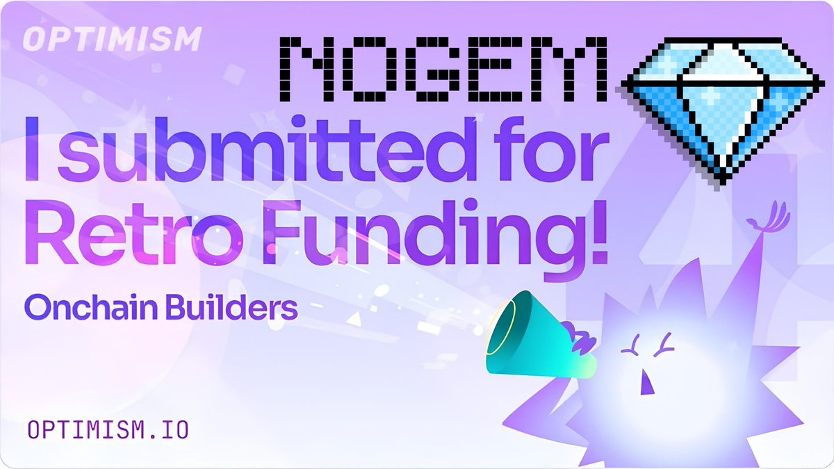 zefirium_crypto's tweet image. The @nogem_app is the first project that I’ve helped with applying for RF grants by Optimism. I hope this will be a pleasant experience for the team and that the project will be rewarded on merit🔴✨

#RF #RPGF