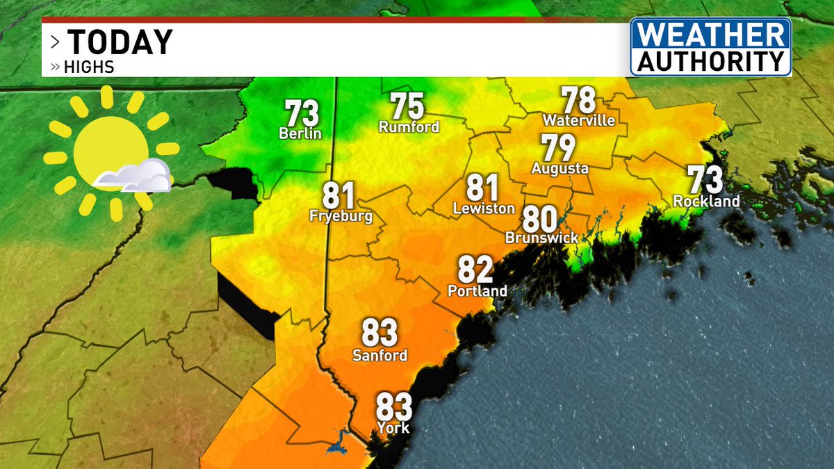 Pick of the week is here!!!! Happy Friday everyone, we have a 15/10 day in store, a contender for nicest day of the entire year. The humidity is gone and we are completely sunny, high temps get into the low 80s this afternoon with a nice breeze. #mewx