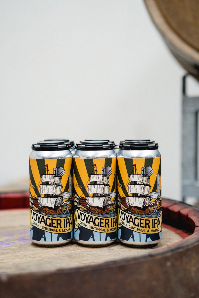 If you need an emergency Bank Holiday beer fridge top up today, we're open til 5pm for collections of online shop orders... and it's #FreshCanFriday too, so there's a just-off-the-line batch of Voyager IPA available and tasting amazing! abbeydalebrewery.co.uk/shop