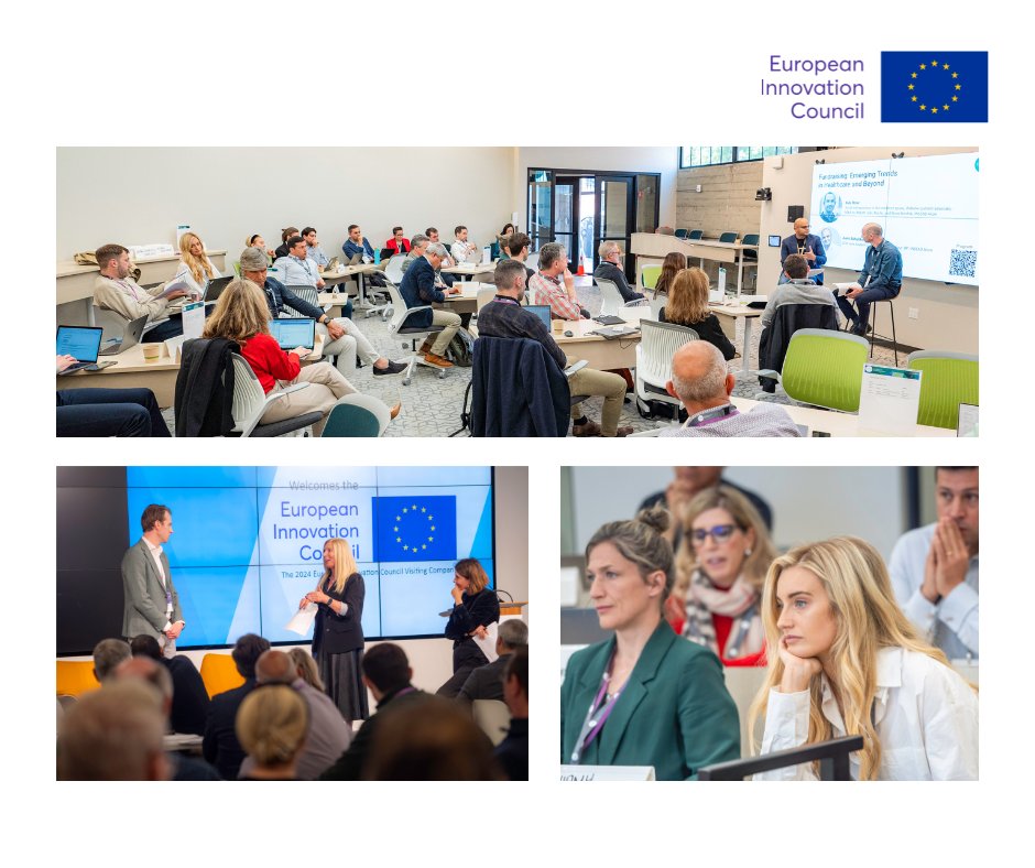 #EUeic-funded companies are showcasing their innovations during the USA Soft-landing programme and developing their business! 🚀 Agenda highlights: 👉 Visit to Silicon Valley 👉 Meetings with the Stanford Medicine ecosystem 👉 Workshops on entering the Bay Area #EICSoftlanding