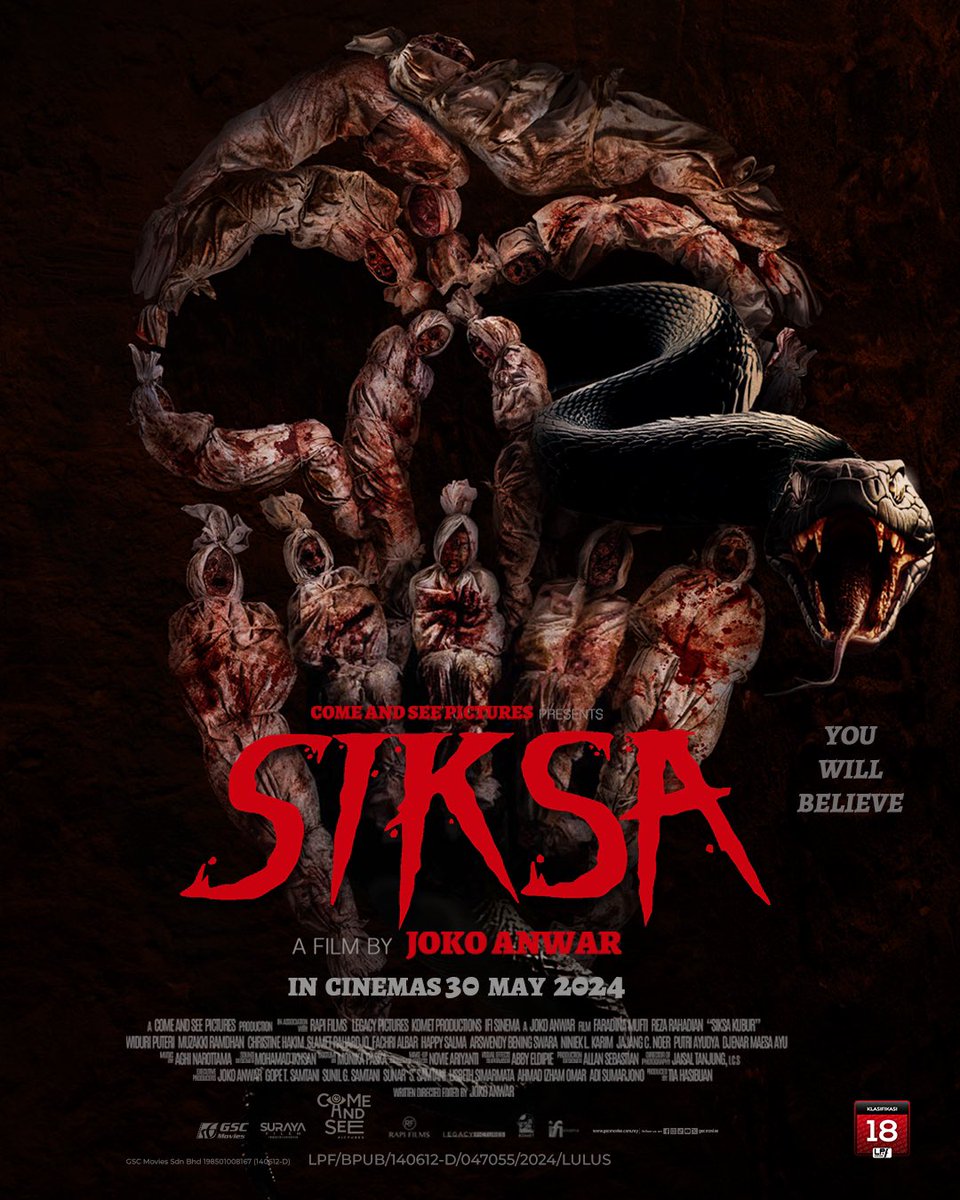 Yang PALING dinanti-nantikan, SIKSA arahan pengarah Pengabdi Setan, Joko Anwar akan tiba di pawagam GSC mulai 30 Mei ini! ☠️
 
#GSCMovies #Siksa #SiksaKubur