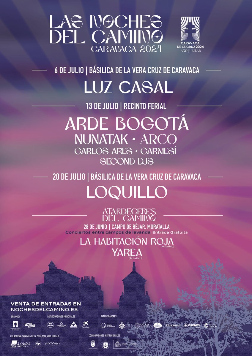 HolaNunatak's tweet photo. Sumamos fecha. Toma nota:
Este verano estaremos en Caravaca en las @nochesdelcamino Entradas en: https://t.co/DX2gFhupTS https://t.co/zxJerHOvWH